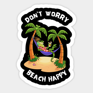 Don't Worry Beach Happy Sticker